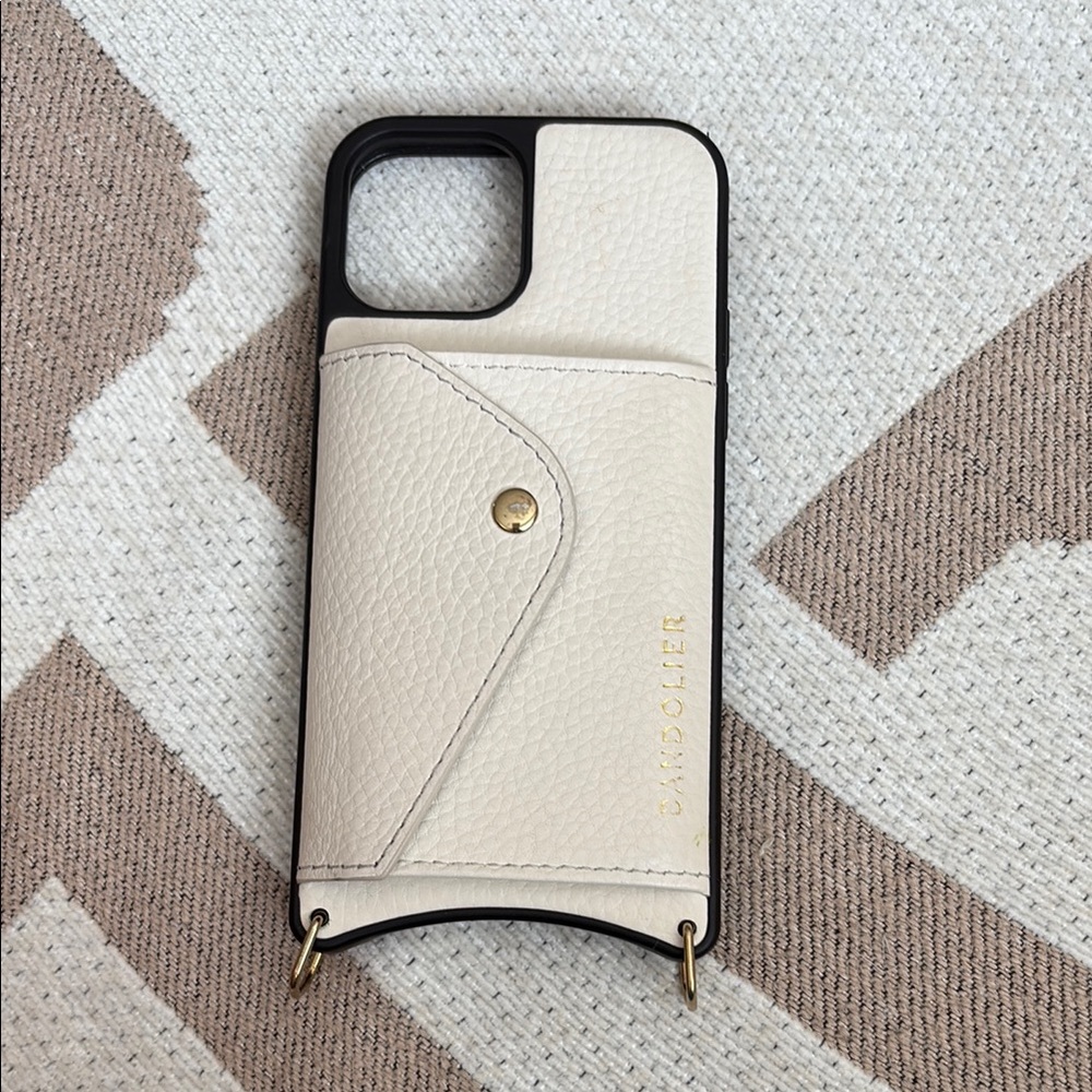 Bandolier Cream and Black Phone Case Sleek Design Durable Material